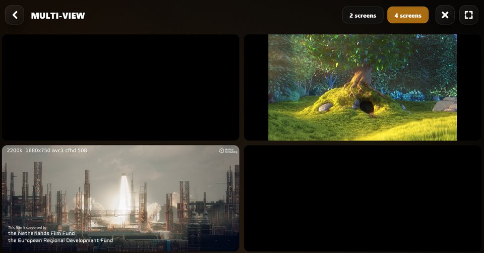 Up to four channels on one screen, the sound from the one you choose